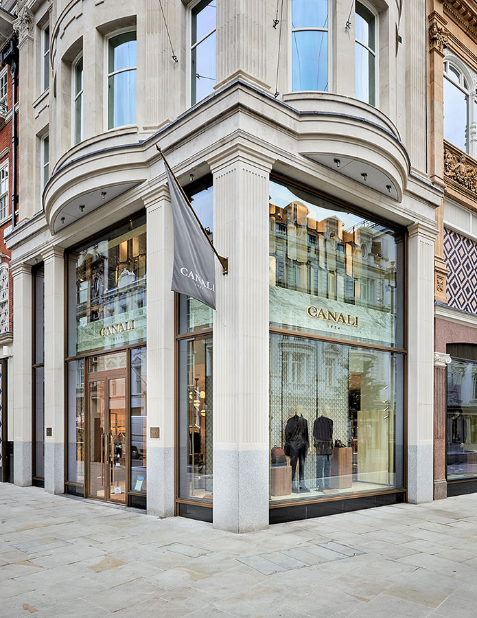boutique CANALI Londra, 64 new bond street 