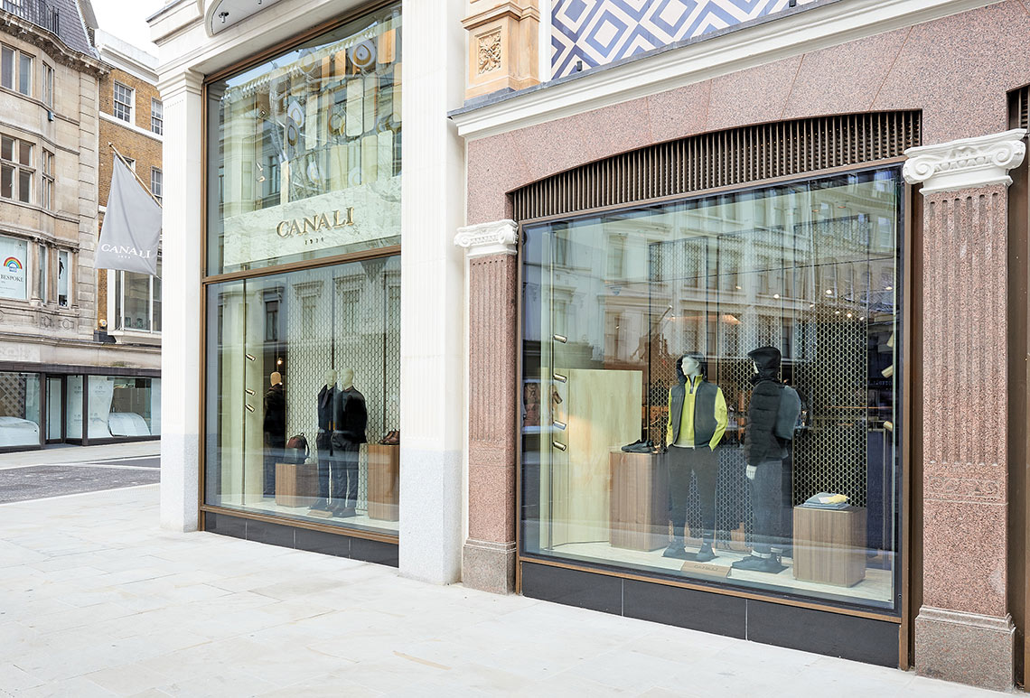 boutique CANALI Londra, 64 new bond street 